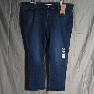 Levi's Dark Blue Straight Leg Women's Pants